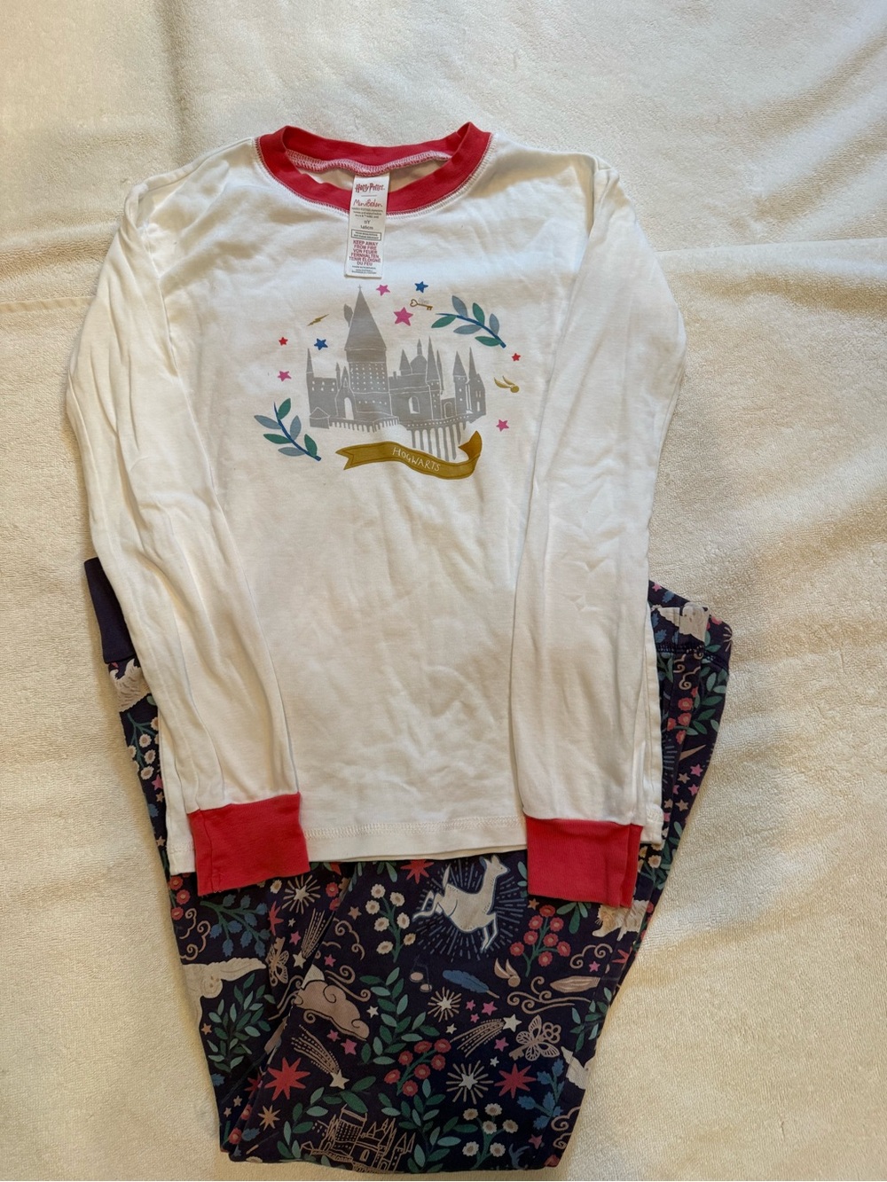Mini Boden Harry Potter Pajama Set with Red Trim size 11 VGUC